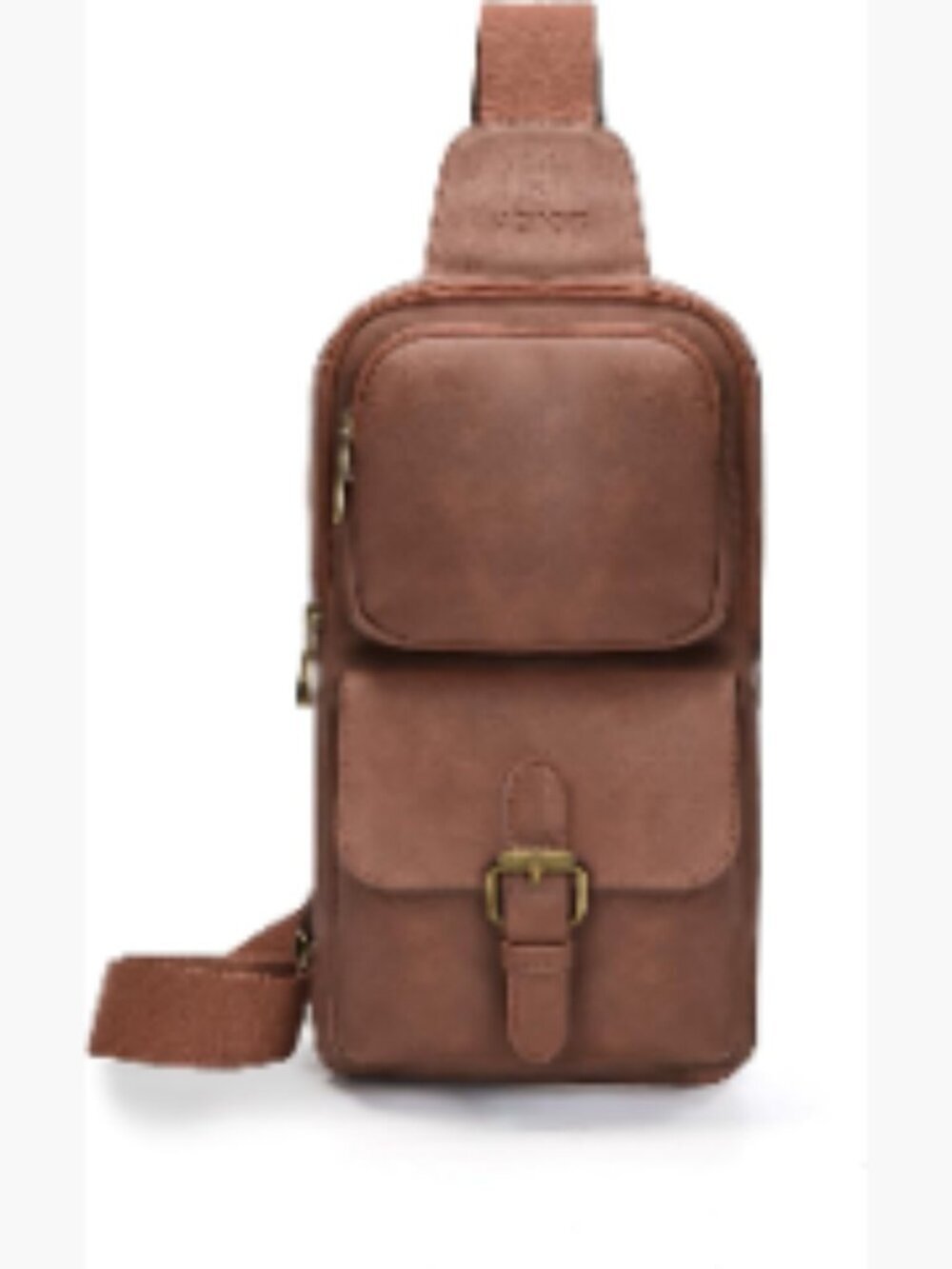 PU Leather Crossbody Sling Bag Waterproof Waist Pack Vintage Shoulder Bag